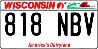 WI license plate 818NBV