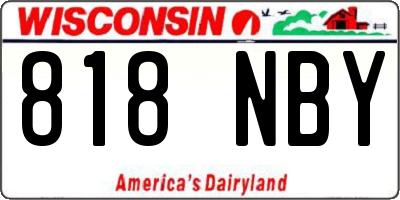 WI license plate 818NBY