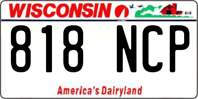 WI license plate 818NCP