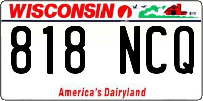 WI license plate 818NCQ