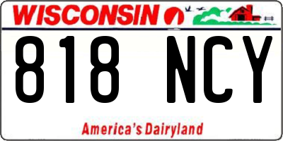 WI license plate 818NCY