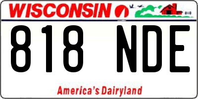 WI license plate 818NDE