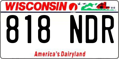 WI license plate 818NDR