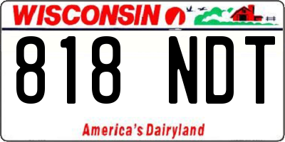 WI license plate 818NDT
