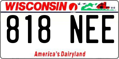 WI license plate 818NEE