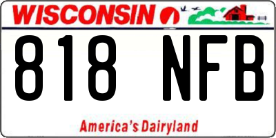 WI license plate 818NFB