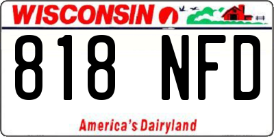 WI license plate 818NFD