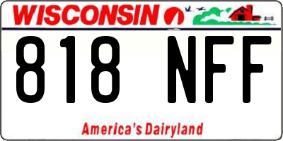WI license plate 818NFF