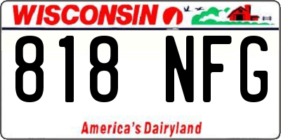 WI license plate 818NFG