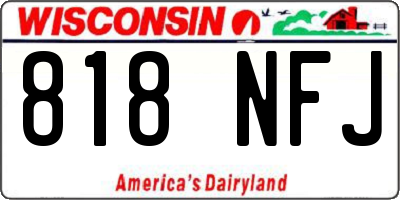 WI license plate 818NFJ
