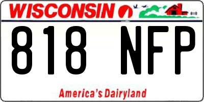 WI license plate 818NFP