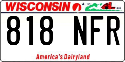 WI license plate 818NFR