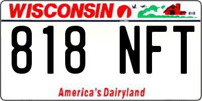 WI license plate 818NFT