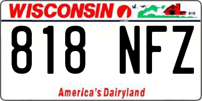 WI license plate 818NFZ