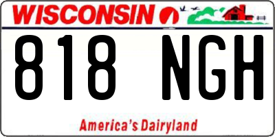WI license plate 818NGH