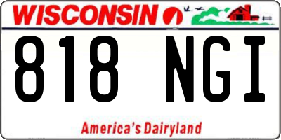 WI license plate 818NGI