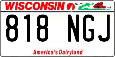 WI license plate 818NGJ