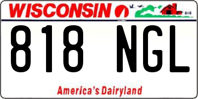 WI license plate 818NGL
