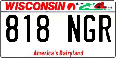 WI license plate 818NGR