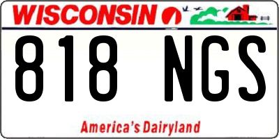 WI license plate 818NGS