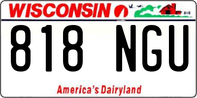 WI license plate 818NGU