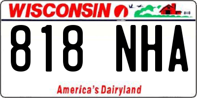WI license plate 818NHA