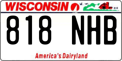 WI license plate 818NHB