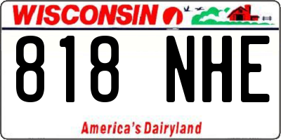 WI license plate 818NHE
