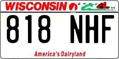 WI license plate 818NHF