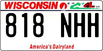 WI license plate 818NHH