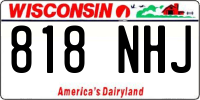 WI license plate 818NHJ