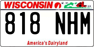 WI license plate 818NHM
