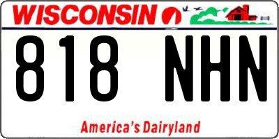 WI license plate 818NHN