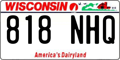 WI license plate 818NHQ