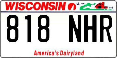 WI license plate 818NHR