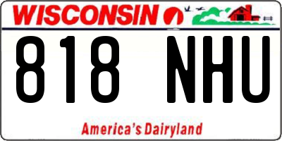 WI license plate 818NHU