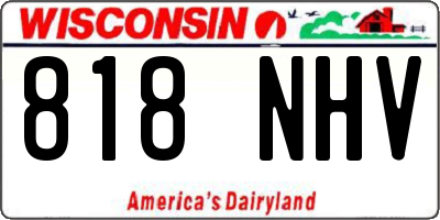 WI license plate 818NHV