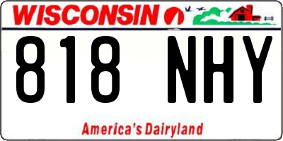 WI license plate 818NHY