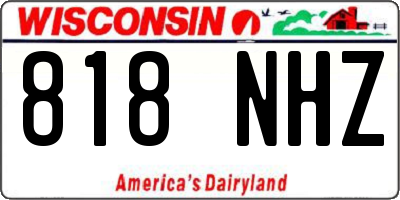 WI license plate 818NHZ