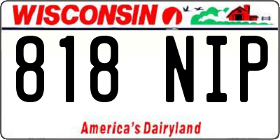 WI license plate 818NIP