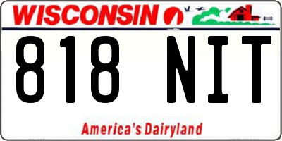 WI license plate 818NIT