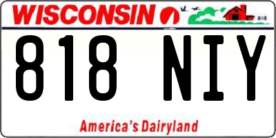 WI license plate 818NIY