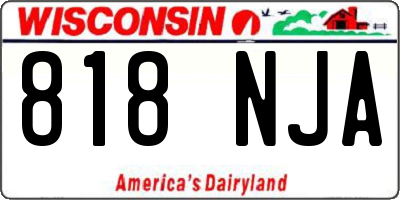 WI license plate 818NJA