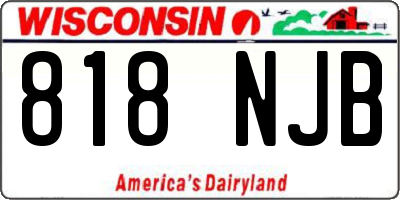 WI license plate 818NJB