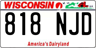 WI license plate 818NJD