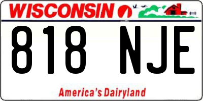WI license plate 818NJE