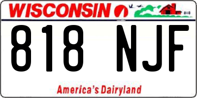 WI license plate 818NJF