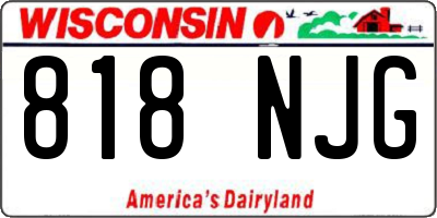 WI license plate 818NJG