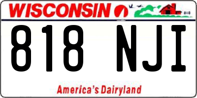WI license plate 818NJI