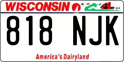 WI license plate 818NJK